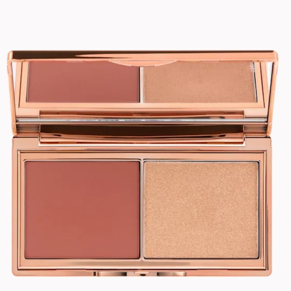 🌸 CHARLOTTE TILBURY Mini Hollywood Blush & Glow Palette - Tan-Deep
